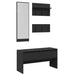 Set de mobilier pentru hol, 4 piese, negru, lemn prelucrat - WALTI WALTI