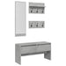 Set de mobilier pentru hol, 4 piese, gri beton, lemn prelucrat - WALTI WALTI
