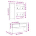 Set de mobilier pentru hol, 4 piese, gri beton, lemn prelucrat - WALTI WALTI