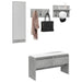Set de mobilier pentru hol, 4 piese, gri beton, lemn prelucrat - WALTI WALTI