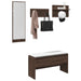 Set mobilier de hol, 4 piese, stejar maro, lemn prelucrat - WALTI WALTI