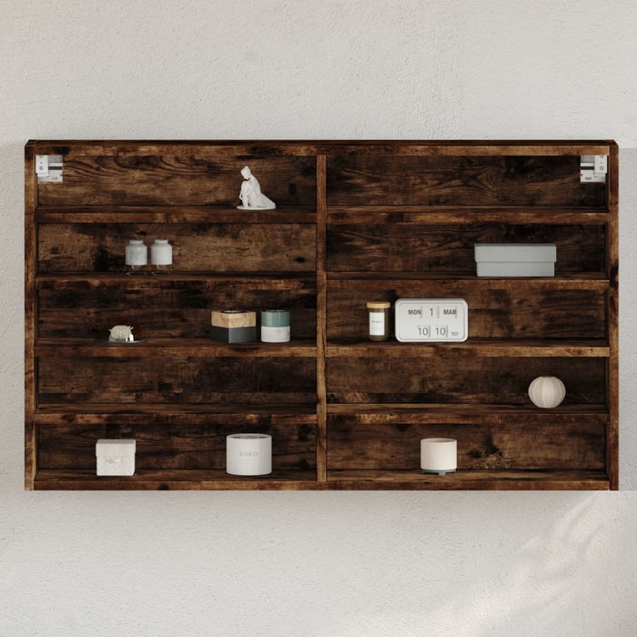 Dulap cu vitrină, stejar fumuriu, 100x15x58 cm, lemn prelucrat - WALTI WALTI