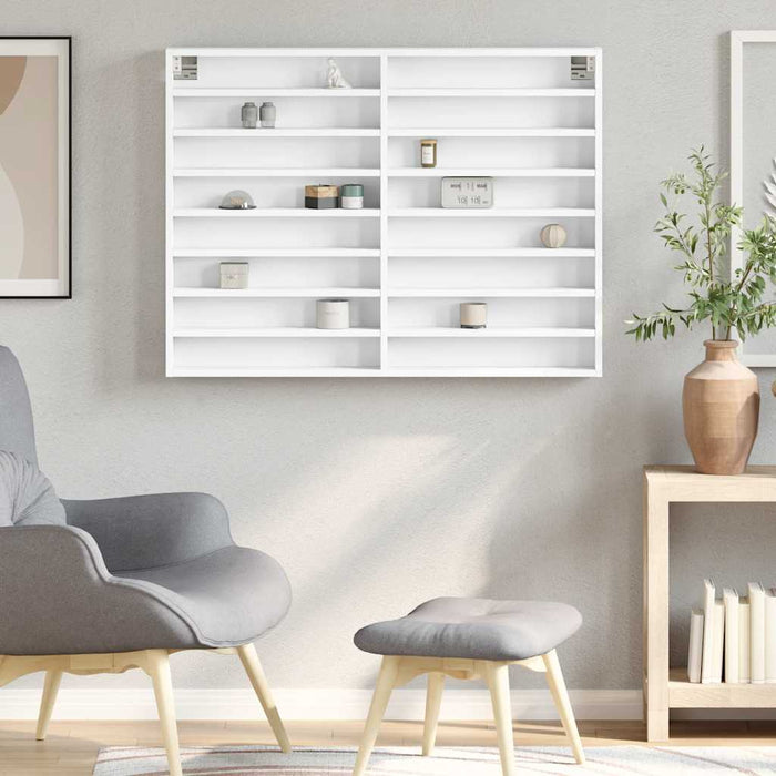 Dulap cu vitrină, alb, 100x8,5x75 cm, lemn prelucrat - WALTI WALTI