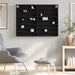 Dulap cu vitrină, negru, 100x8,5x75 cm, lemn prelucrat - WALTI WALTI