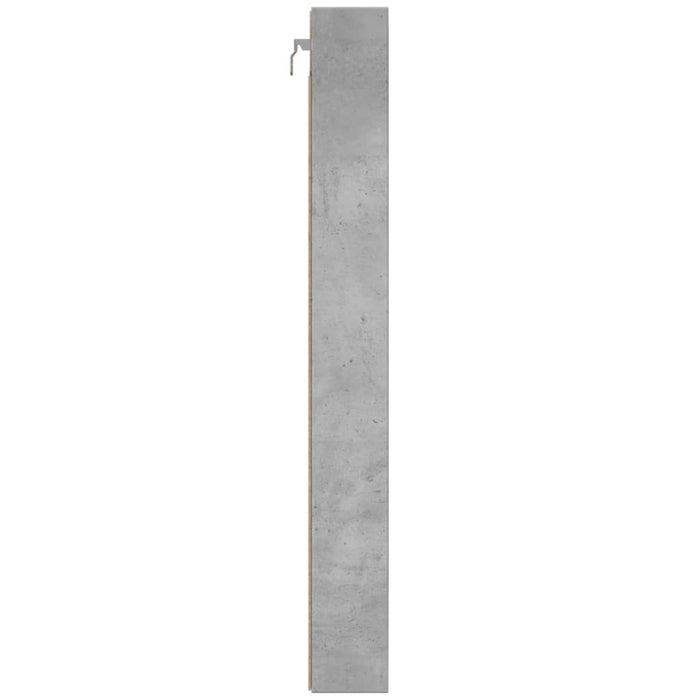 Dulap cu vitrină, gri beton, 100x8,5x75 cm, lemn prelucrat WALTI