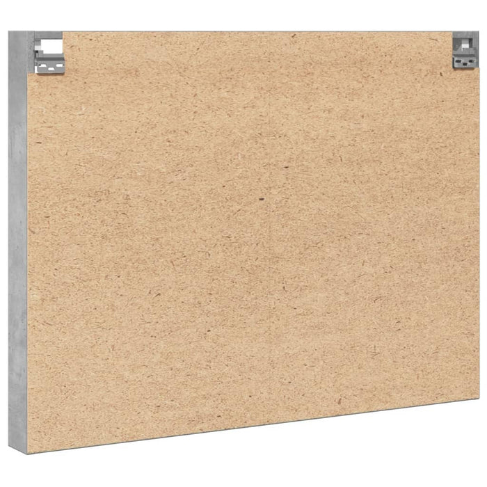 Dulap cu vitrină, gri beton, 100x8,5x75 cm, lemn prelucrat WALTI
