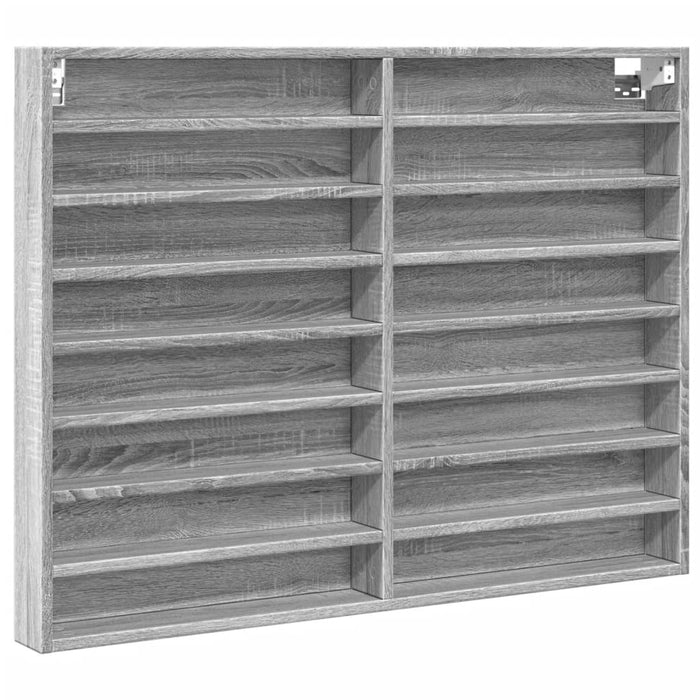 Dulap cu vitrină, sonoma gri, 100x8,5x75 cm, lemn prelucrat WALTI