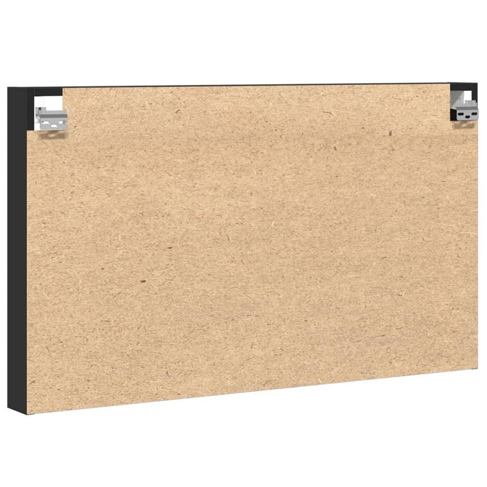 Dulap cu vitrină, negru, 100x8,5x58 cm, lemn prelucrat WALTI