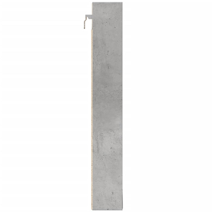 Dulap cu vitrină, gri beton, 100x8,5x58 cm, lemn prelucrat WALTI