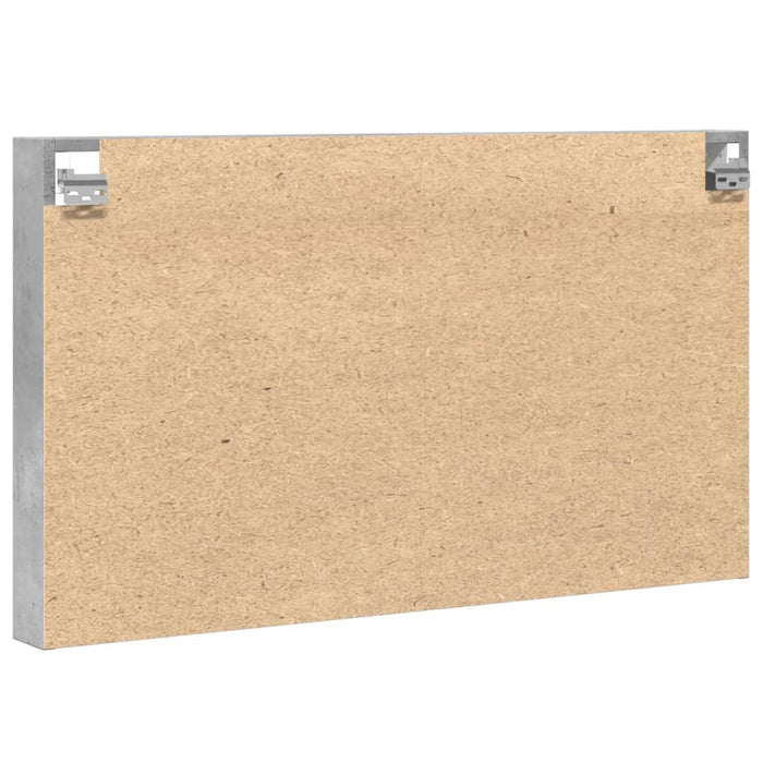 Dulap cu vitrină, gri beton, 100x8,5x58 cm, lemn prelucrat WALTI