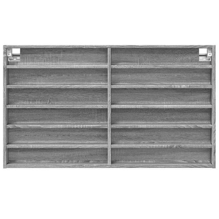 Dulap cu vitrină, sonoma gri, 100x8,5x58 cm, lemn prelucrat WALTI