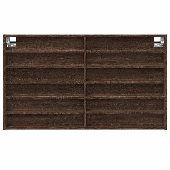 Dulap cu vitrină, stejar maro, 100x8,5x58 cm, lemn prelucrat WALTI