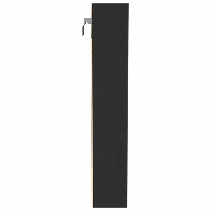 Dulap cu vitrină, negru, 100x8,5x58 cm, lemn prelucrat WALTI