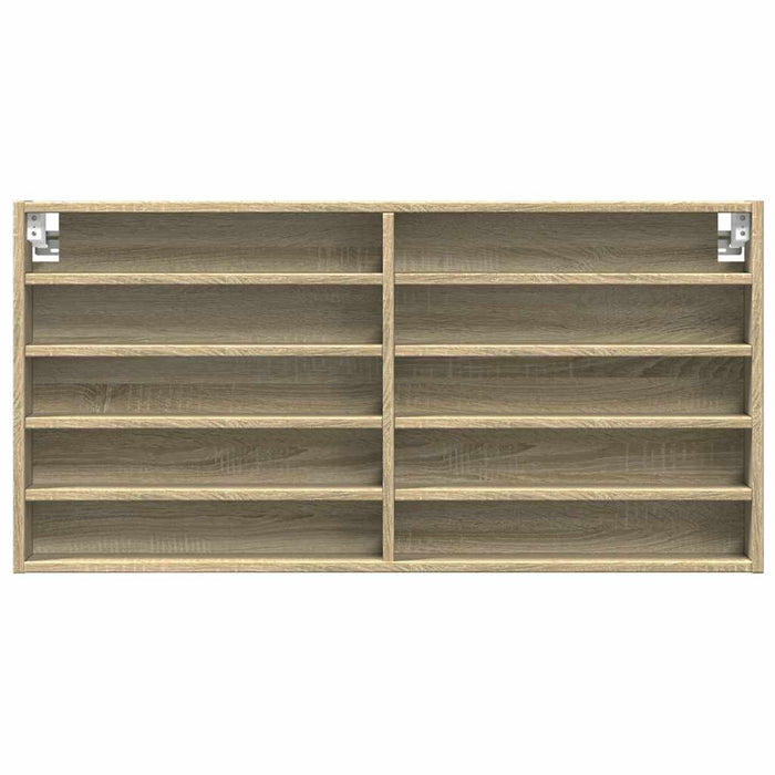 Dulap cu vitrină, stejar sonoma, 100x8,5x50 cm, lemn prelucrat - WALTI WALTI