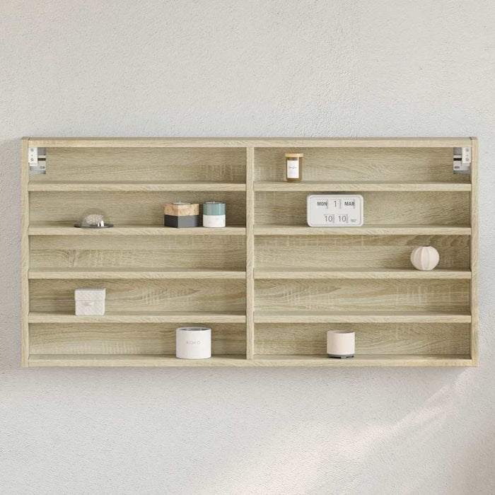 Dulap cu vitrină, stejar sonoma, 100x8,5x50 cm, lemn prelucrat - WALTI WALTI