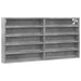 Dulap cu vitrină, gri beton, 100x8,5x50 cm, lemn prelucrat - WALTI WALTI