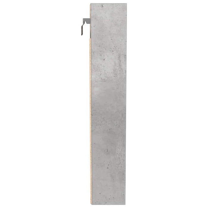 Dulap cu vitrină, gri beton, 100x8,5x50 cm, lemn prelucrat - WALTI WALTI