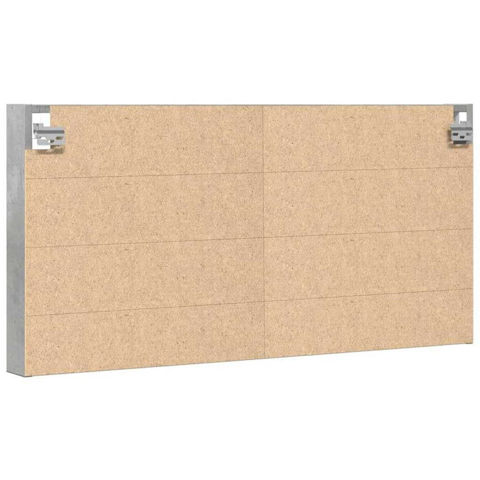 Dulap cu vitrină, gri beton, 100x8,5x50 cm, lemn prelucrat - WALTI WALTI