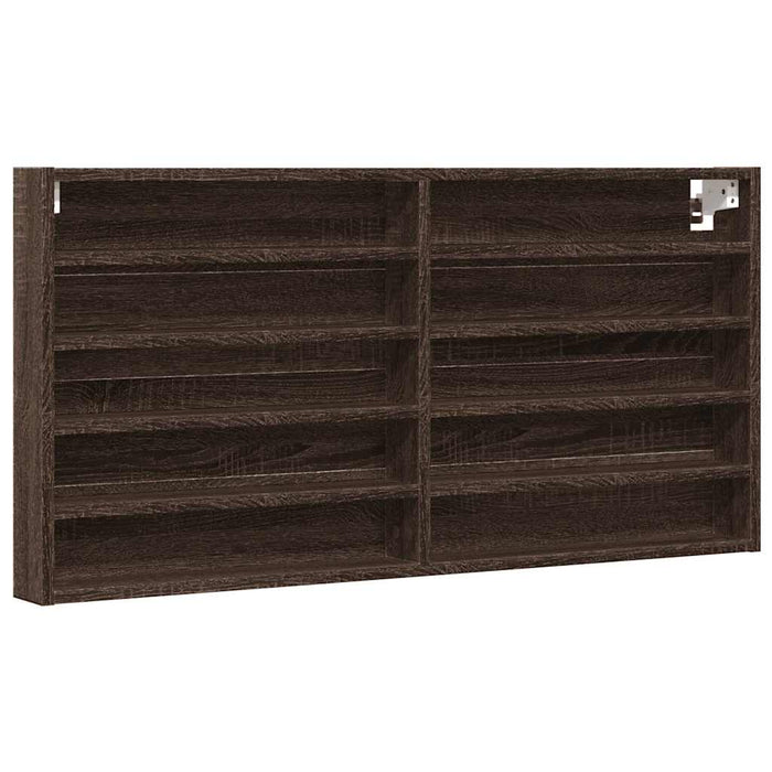 Dulap cu vitrină, stejar maro, 100x8,5x50 cm, lemn prelucrat - WALTI WALTI