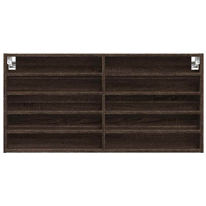 Dulap cu vitrină, stejar maro, 100x8,5x50 cm, lemn prelucrat - WALTI WALTI
