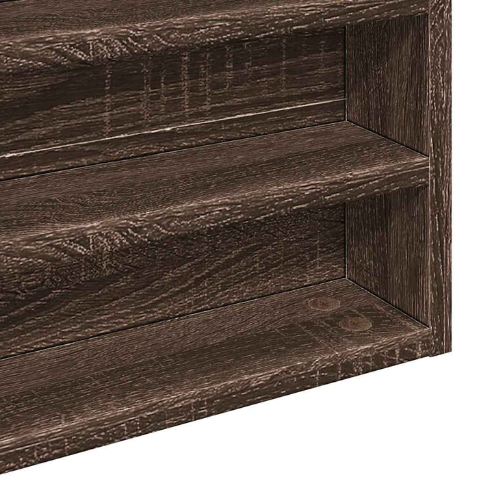 Dulap cu vitrină, stejar maro, 100x8,5x50 cm, lemn prelucrat - WALTI WALTI