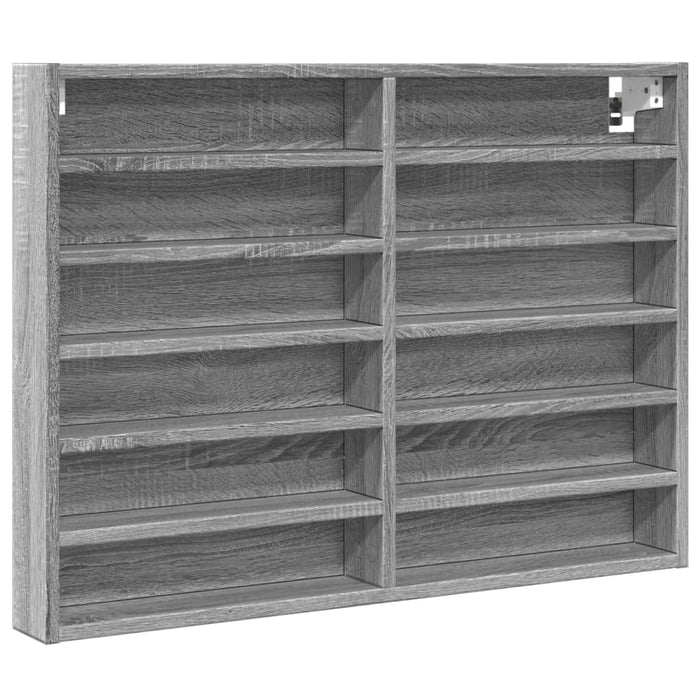 Dulap cu vitrină, sonoma gri, 80x8,5x58 cm, lemn prelucrat WALTI