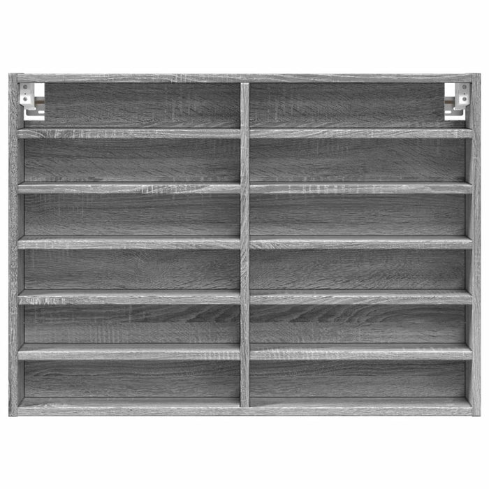 Dulap cu vitrină, sonoma gri, 80x8,5x58 cm, lemn prelucrat WALTI
