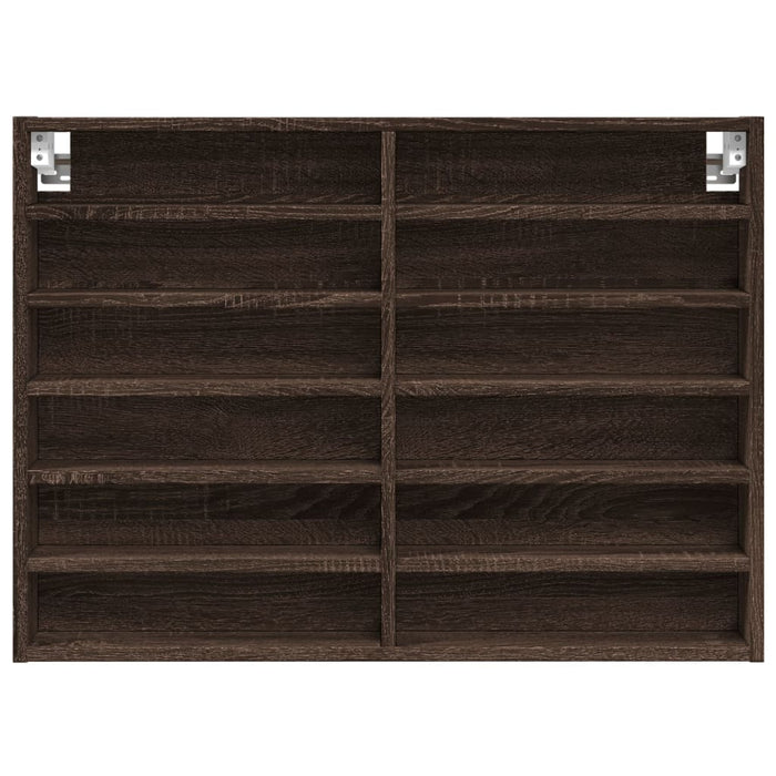 Dulap cu vitrină, stejar maro, 80x8,5x58 cm, lemn prelucrat - WALTI WALTI