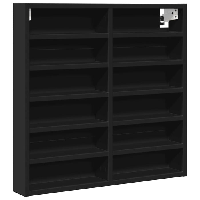 Dulap cu vitrină, negru, 60x8,5x58 cm, lemn prelucrat - WALTI WALTI