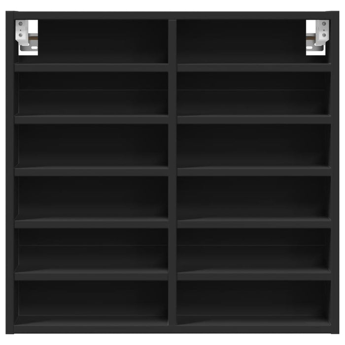 Dulap cu vitrină, negru, 60x8,5x58 cm, lemn prelucrat - WALTI WALTI