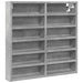 Dulap cu vitrină, gri beton, 60x8,5x58 cm, lemn prelucrat - WALTI WALTI