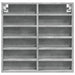 Dulap cu vitrină, gri beton, 60x8,5x58 cm, lemn prelucrat - WALTI WALTI