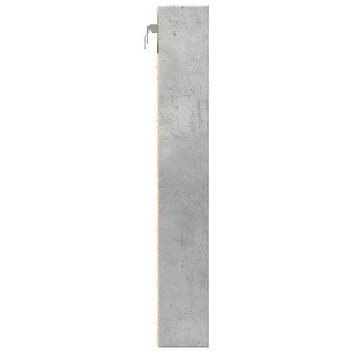 Dulap cu vitrină, gri beton, 60x8,5x58 cm, lemn prelucrat - WALTI WALTI