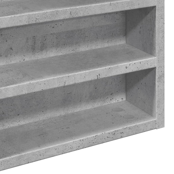 Dulap cu vitrină, gri beton, 60x8,5x58 cm, lemn prelucrat - WALTI WALTI