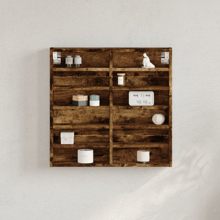 Dulap cu vitrină, stejar fumuriu, 60x8,5x58 cm, lemn prelucrat WALTI