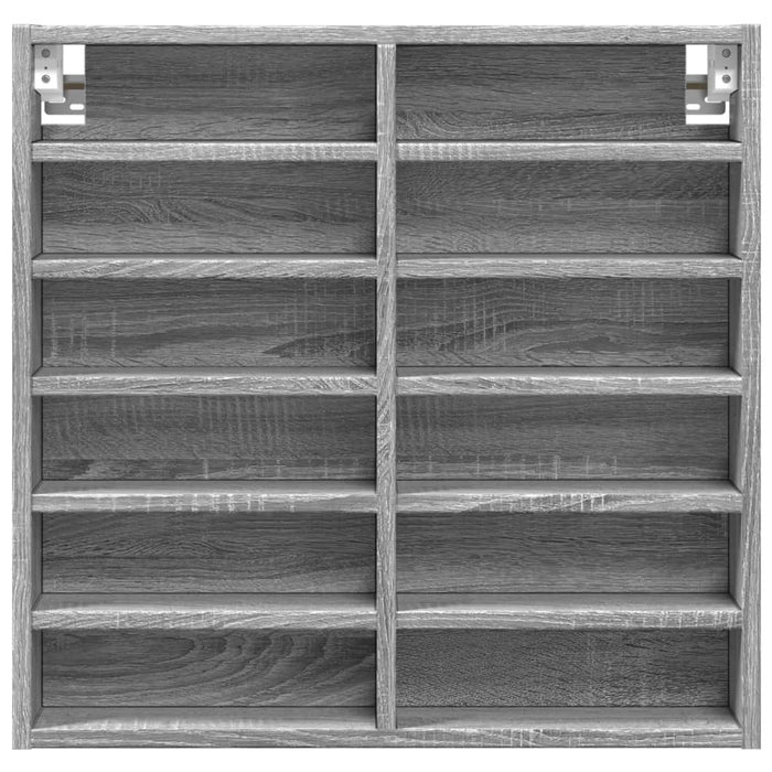 Dulap cu vitrină, sonoma gri, 60x8,5x58 cm, lemn prelucrat - WALTI WALTI