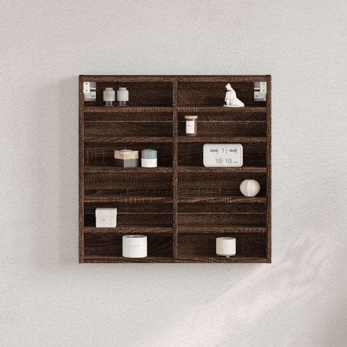 Dulap cu vitrină, stejar maro, 60x8,5x58 cm, lemn prelucrat WALTI