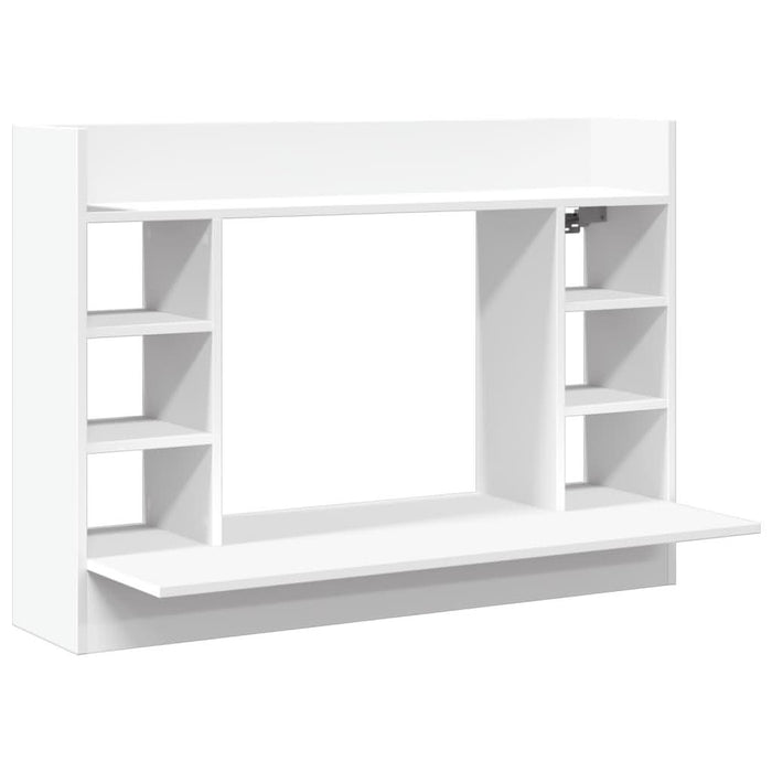 Birou montat pe perete, alb, 105x48x75 cm, lemn prelucrat - WALTI WALTI
