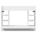 Birou montat pe perete, alb, 105x48x75 cm, lemn prelucrat - WALTI WALTI