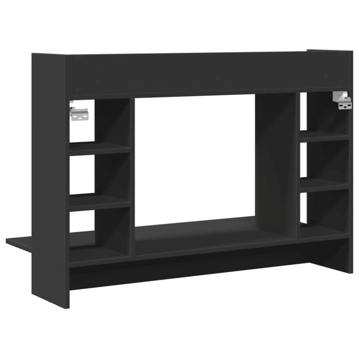 Birou montat pe perete, negru, 105x48x75 cm, lemn prelucrat - WALTI WALTI