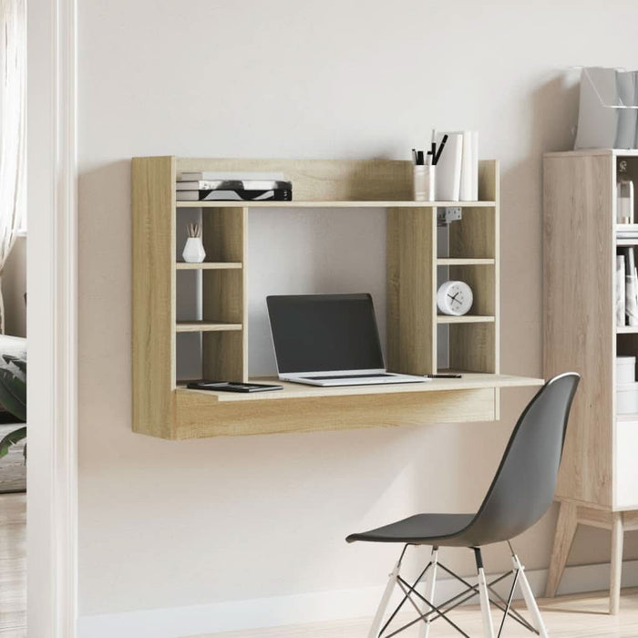 Birou montat pe perete stejar sonoma 105x48x75cm lemn prelucrat - WALTI WALTI