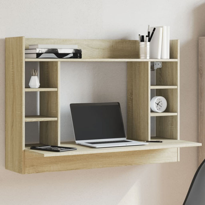 Birou montat pe perete stejar sonoma 105x48x75cm lemn prelucrat - WALTI WALTI
