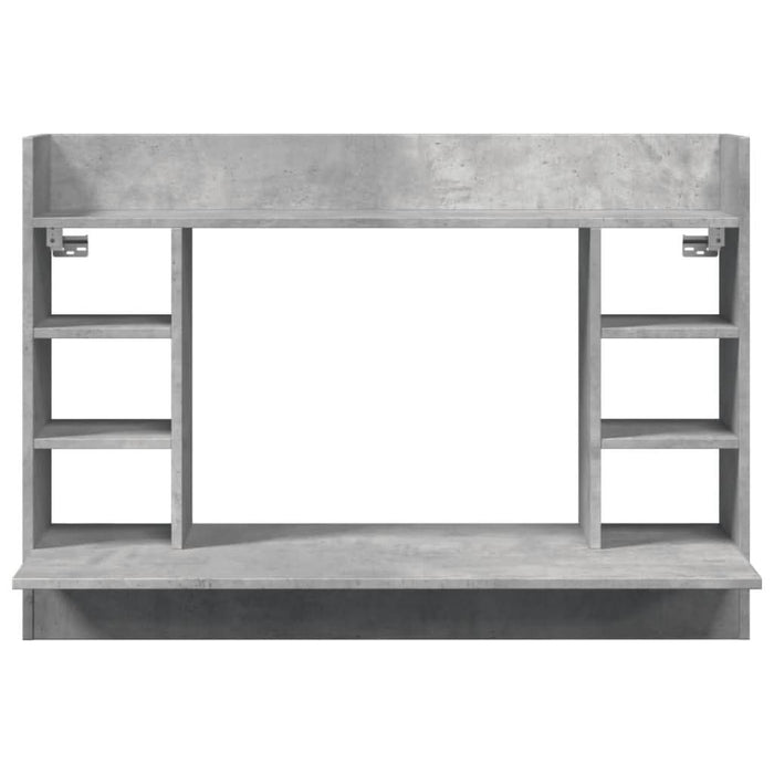 Birou montat pe perete, gri beton, 105x48x75 cm, lemn prelucrat - WALTI WALTI