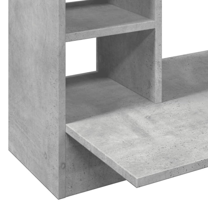 Birou montat pe perete, gri beton, 105x48x75 cm, lemn prelucrat - WALTI WALTI