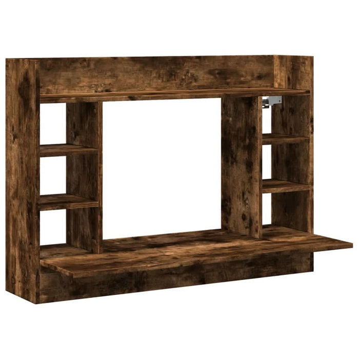 Birou montat perete stejar fumuriu 105x48x75cm lemn prelucrat - WALTI WALTI