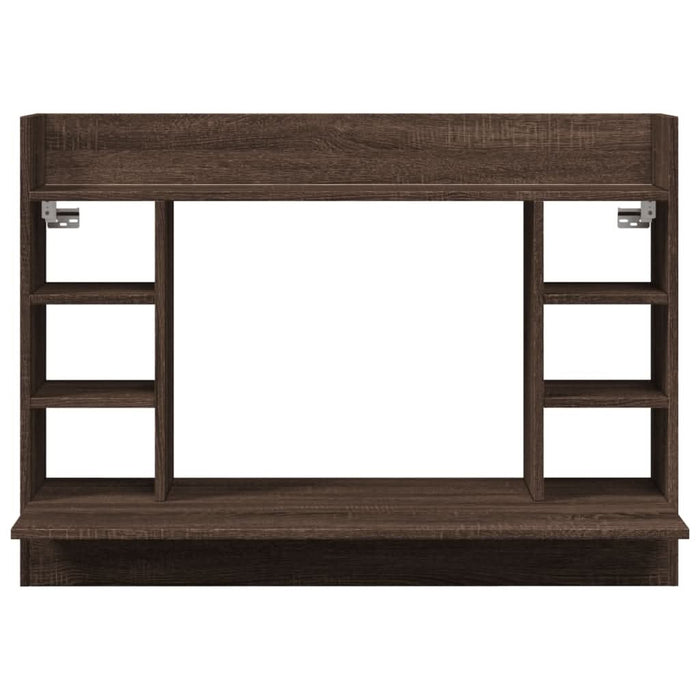 Birou montat pe perete stejar maro 105x48x75cm lemn prelucrat - WALTI WALTI
