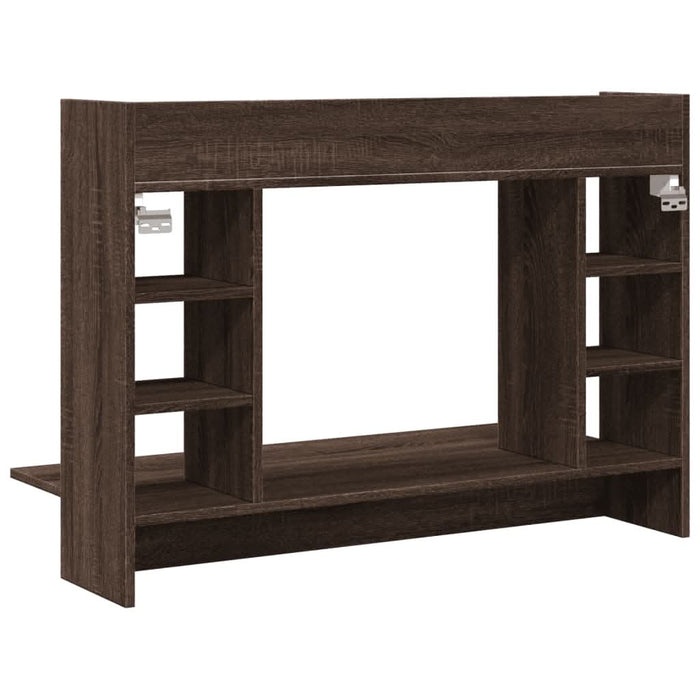 Birou montat pe perete stejar maro 105x48x75cm lemn prelucrat - WALTI WALTI