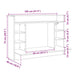 Birou montat pe perete stejar maro 105x48x75cm lemn prelucrat - WALTI WALTI