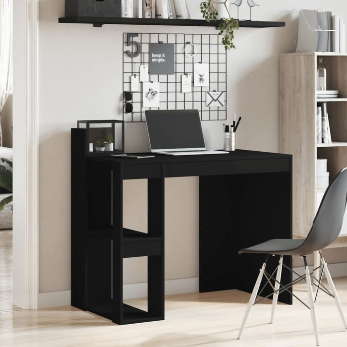Birou, negru, 103,5x56,5x94 cm, lemn prelucrat - WALTI WALTI