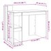 Birou, stejar sonoma, 103,5x56,5x94 cm, lemn prelucrat - WALTI WALTI